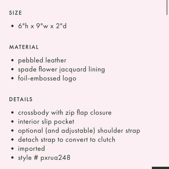 NWT Kate Spade Polly Large Leather Crossbody - Picture 4 of 4